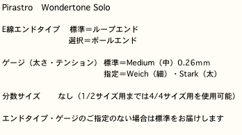 バイオリンサプライ・ワンダートーンソロ