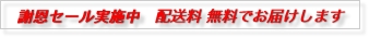 謝恩セール実施中　配送料 無料でお届けします